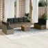 Set mobilier de grădină cu perne, 9 piese, negru, poliratan GartenMobel Dekor