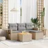 Set mobilier de grădină cu perne, 5 piese, negru, poliratan GartenMobel Dekor