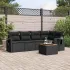 Set mobilier de grădină cu perne, 6 piese, negru, poliratan GartenMobel Dekor