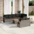 Set mobilier de grădină cu perne, 9 piese, negru, poliratan GartenMobel Dekor