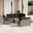 Set canapele de grădină, 9 piese, cu perne, gri, poliratan GartenMobel Dekor