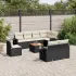 Set canapele de grădină, 9 piese, cu perne, gri, poliratan GartenMobel Dekor