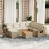 Set canapele de grădină cu perne, 8 piese, gri, poliratan GartenMobel Dekor