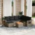 Set canapele de grădină cu perne, 8 piese, gri, poliratan GartenMobel Dekor