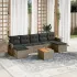 Set mobilier de grădină cu perne, 8 piese, negru, poliratan GartenMobel Dekor