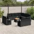 Set canapele de grădină, 12 piese, cu perne, negru, poliratan GartenMobel Dekor