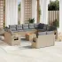 Set mobilier de grădină cu perne, 13 piese, negru, poliratan GartenMobel Dekor