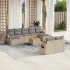 Set mobilier de grădină cu perne, 10 piese, gri, poliratan GartenMobel Dekor