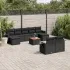 Set mobilier de grădină cu perne, 10 piese, gri, poliratan GartenMobel Dekor