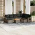 Set mobilier de grădină cu perne, 10 piese, gri, poliratan GartenMobel Dekor