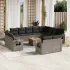 Set mobilier de grădină cu perne, 13 piese, negru, poliratan GartenMobel Dekor
