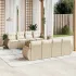 Set mobilier de grădină cu perne, 9 piese, negru, poliratan GartenMobel Dekor