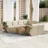Set mobilier de grădină cu perne, 9 piese, negru, poliratan GartenMobel Dekor