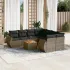 Set mobilier de grădină cu perne, 9 piese, negru, poliratan GartenMobel Dekor