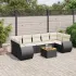 Set mobilier de grădină cu perne, 8 piese, negru, poliratan GartenMobel Dekor