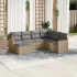 Set canapele de grădină, 7 piese, cu perne, bej, poliratan GartenMobel Dekor