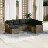 Set canapele de grădină, 7 piese, cu perne, bej, poliratan GartenMobel Dekor