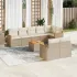 Set canapele de grădină, 9 piese, cu perne, bej, poliratan GartenMobel Dekor