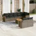 Set canapele de grădină, 9 piese, cu perne, bej, poliratan GartenMobel Dekor