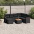 Set mobilier de grădină cu perne, 8 piese, negru, poliratan GartenMobel Dekor