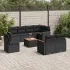 Set canapele de grădină, 9 piese, cu perne, bej, poliratan GartenMobel Dekor