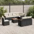 Set canapele de grădină, 9 piese, cu perne, bej, poliratan GartenMobel Dekor