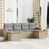 Set mobilier de grădină cu perne, 6 piese, negru, poliratan GartenMobel Dekor