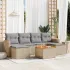 Set canapele de grădină cu perne, 7 piese, negru, poliratan GartenMobel Dekor
