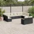 Set canapele de grădină, 12 piese, cu perne, negru, poliratan GartenMobel Dekor