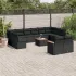 Set mobilier de grădină cu perne, 13 piese, negru, poliratan GartenMobel Dekor