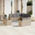 Set canapele de grădină cu perne, 11 piese, bej, poliratan GartenMobel Dekor