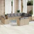 Set canapele de grădină, 12 piese, cu perne, negru, poliratan GartenMobel Dekor