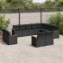 Set canapele de grădină, 12 piese, cu perne, negru, poliratan GartenMobel Dekor