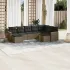 Set canapele de grădină, 9 piese, cu perne, gri, poliratan GartenMobel Dekor