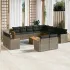 Set mobilier de grădină cu perne, 14 piese, negru, poliratan GartenMobel Dekor
