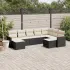 Set canapele de grădină, 9 piese, cu perne, gri, poliratan GartenMobel Dekor
