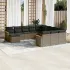 Set canapele de grădină, 12 piese, cu perne, negru, poliratan GartenMobel Dekor