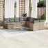 Set canapele de grădină cu perne, 11 piese, bej, poliratan GartenMobel Dekor