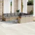 Set canapele de grădină, 12 piese, cu perne, negru, poliratan GartenMobel Dekor