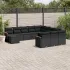 Set canapele de grădină, 12 piese, cu perne, negru, poliratan GartenMobel Dekor