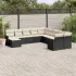 Set canapele de grădină cu perne, 11 piese, bej, poliratan GartenMobel Dekor