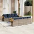 Set canapele de grădină, 9 piese, cu perne, gri, poliratan GartenMobel Dekor