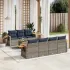 Set mobilier de grădină cu perne, 8 piese, negru, poliratan GartenMobel Dekor