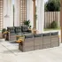 Set canapele de grădină, 8 piese, cu perne, bej, poliratan GartenMobel Dekor