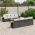 Set canapele de grădină, 9 piese, cu perne, bej, poliratan GartenMobel Dekor