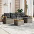 Set mobilier de grădină cu perne, 6 piese, negru, poliratan GartenMobel Dekor