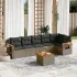 Set canapele de grădină, 7 piese, cu perne, bej, poliratan GartenMobel Dekor