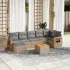 Set canapele de grădină, 8 piese, cu perne, bej, poliratan GartenMobel Dekor