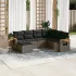 Set canapele de grădină, 7 piese, cu perne, bej, poliratan GartenMobel Dekor
