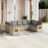 Set canapele de grădină, 9 piese, cu perne, gri, poliratan GartenMobel Dekor